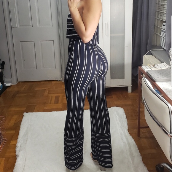 "Nautical" Navy Blue & White Jumpsuit NWOT - Picture 3 of 5